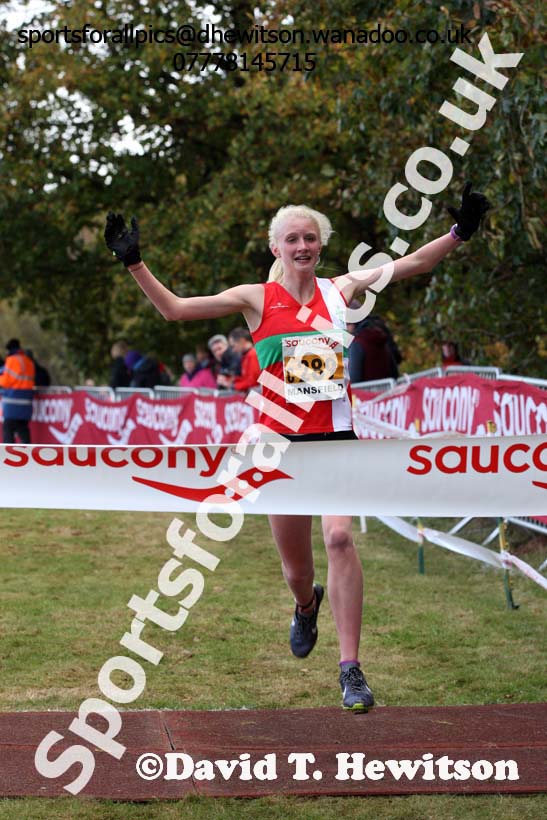 Womens under-17s, 2016 National Cross Cpuntry Relays, Berry Hill Park, Mansfield. Photo: David T. Hewitson/Sports for All Pics